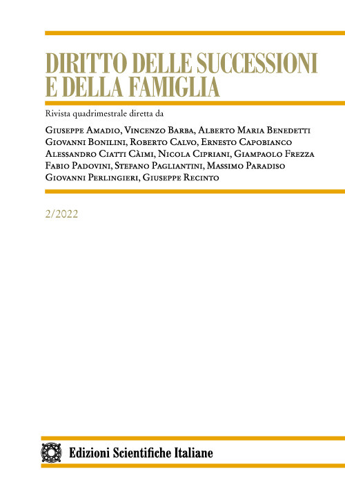 Diritto delle successioni e della famiglia (2022). Vol. 2