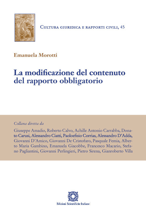 La modificazione del contenuto del rapporto obbligatorio