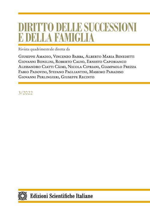 Diritto delle successioni e della famiglia (2022). Vol. 3