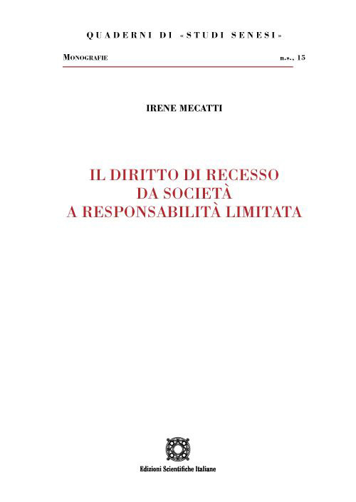 Il diritto di recesso da società a responsabilità limitata