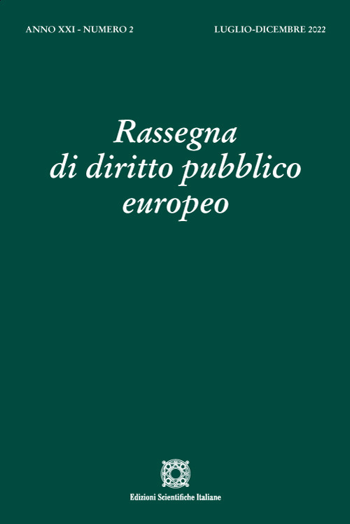 Rassegna di diritto pubblico europeo (2022). Vol. 2