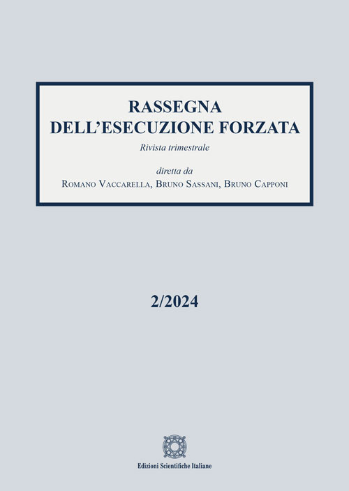 Rassegna dell'esecuzione forzata (2024). Vol. 2