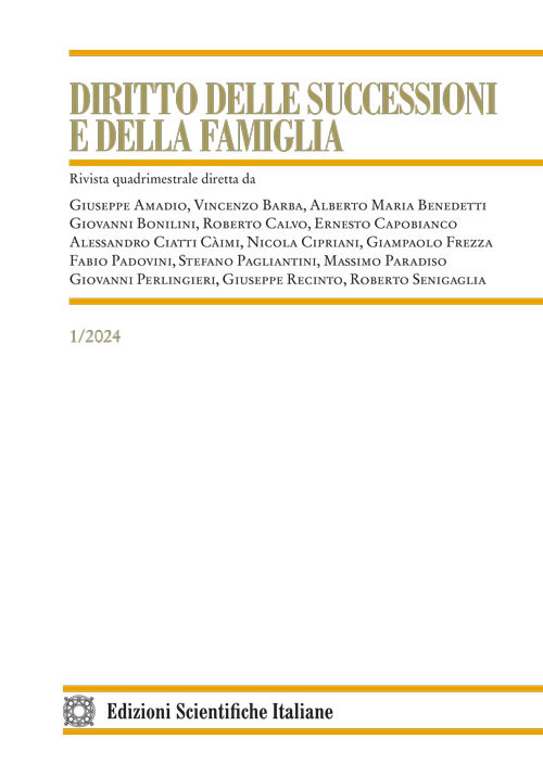 Diritto delle successioni e della famiglia (2024). Vol. 1