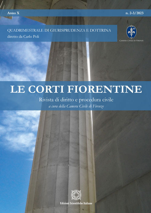 Le corti fiorentine. Rivista di diritto e procedura civile (2023). Vol. 2-3