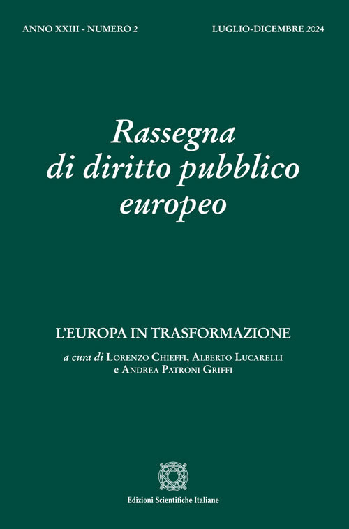 Rassegna di diritto pubblico europeo (2024). Vol. 2