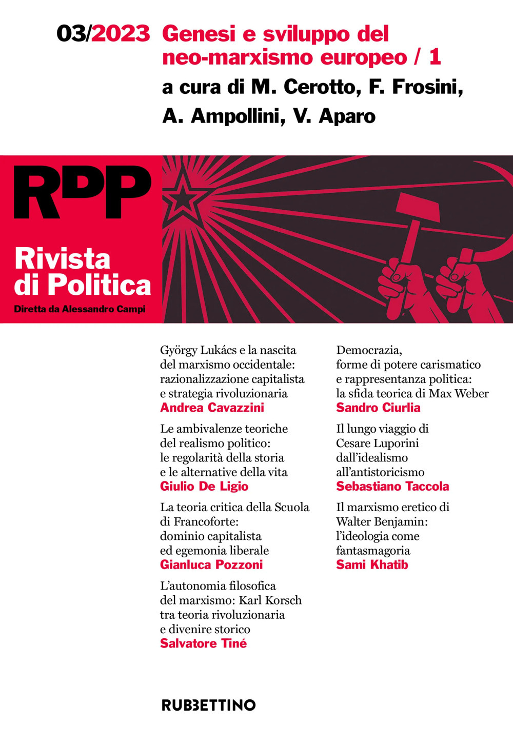 Rivista di politica (2023). Vol. 3: Genesi e sviluppo del neo-marxismo europeo/1