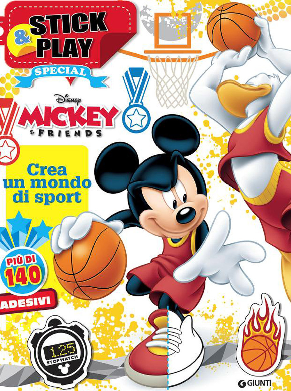 Mickey & friends. Crea un mondo di sport. Stick & play. Con adesivi. Ediz. illustrata