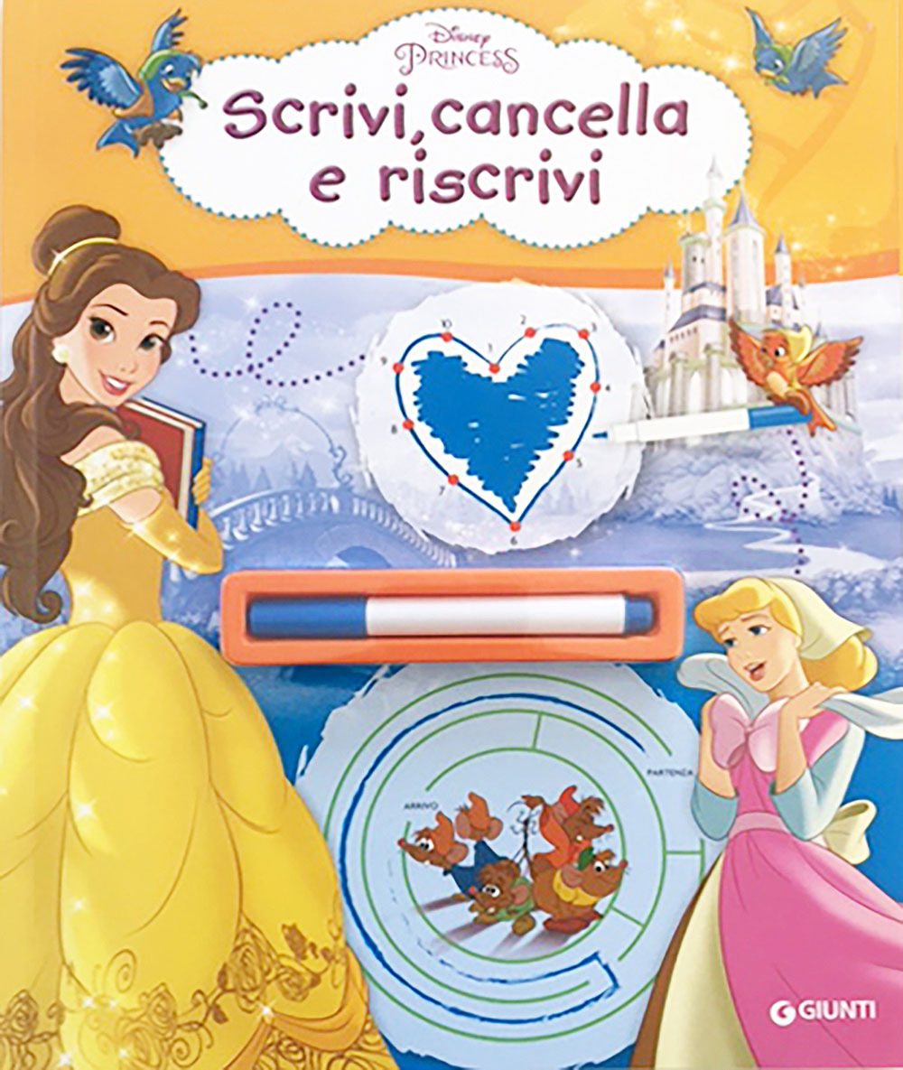 Scrivi, cancella e riscrivi. Principesse. Ediz. a colori. Con pennarello cancellabile