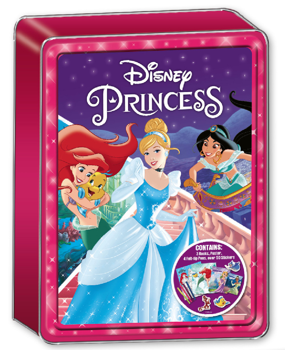 Disney princess. Storie di latta. Con adesivi. Ediz. a colori. Con 4 pennarelli. Con Poster