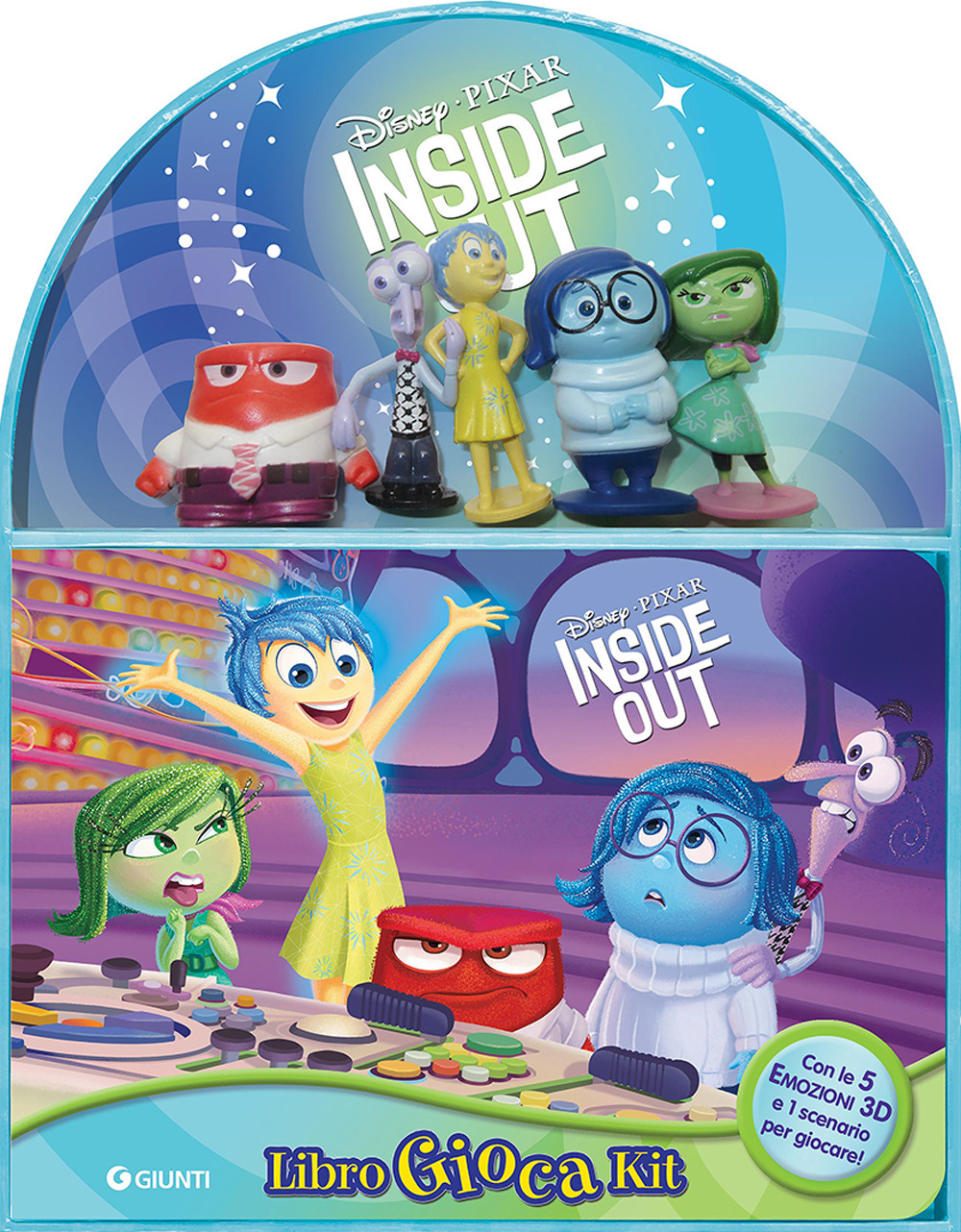 Inside out. Libro gioca kit. Ediz. a colori. Con 5 emozioni 3D. Con scenario per giocare