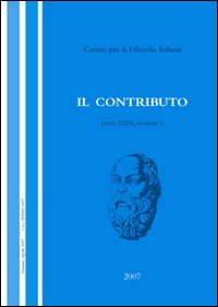 Il contributo (2007). Vol. 1