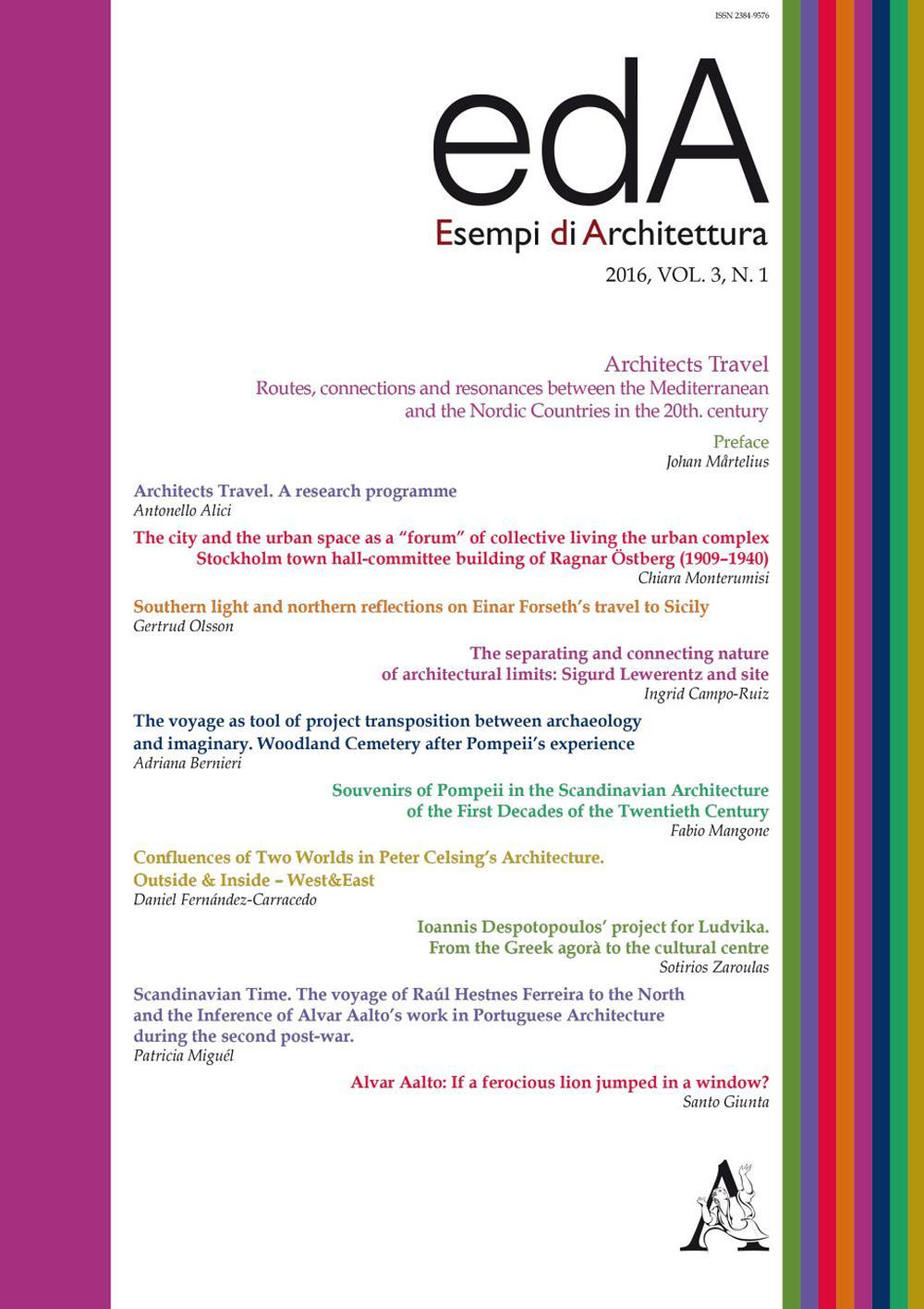 EDA. Esempi di architettura 2016. International journal of architecture and enginering. Vol. 3: The Italian rationalism and over