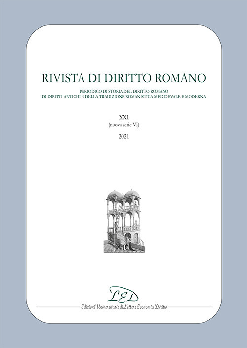 Rivista di diritto romano. Nuova Serie (2021). Vol. 21