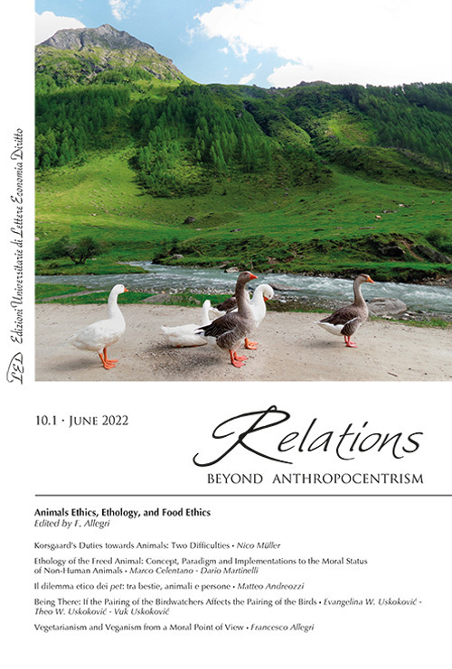 Relations. Beyond anthropocentrism (2022). Vol. 10: Animal ethics, ethology, and food ethics