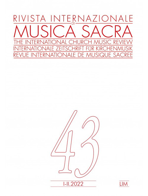 Rivista internazionale di musica sacra (2022). Vol. 1-2