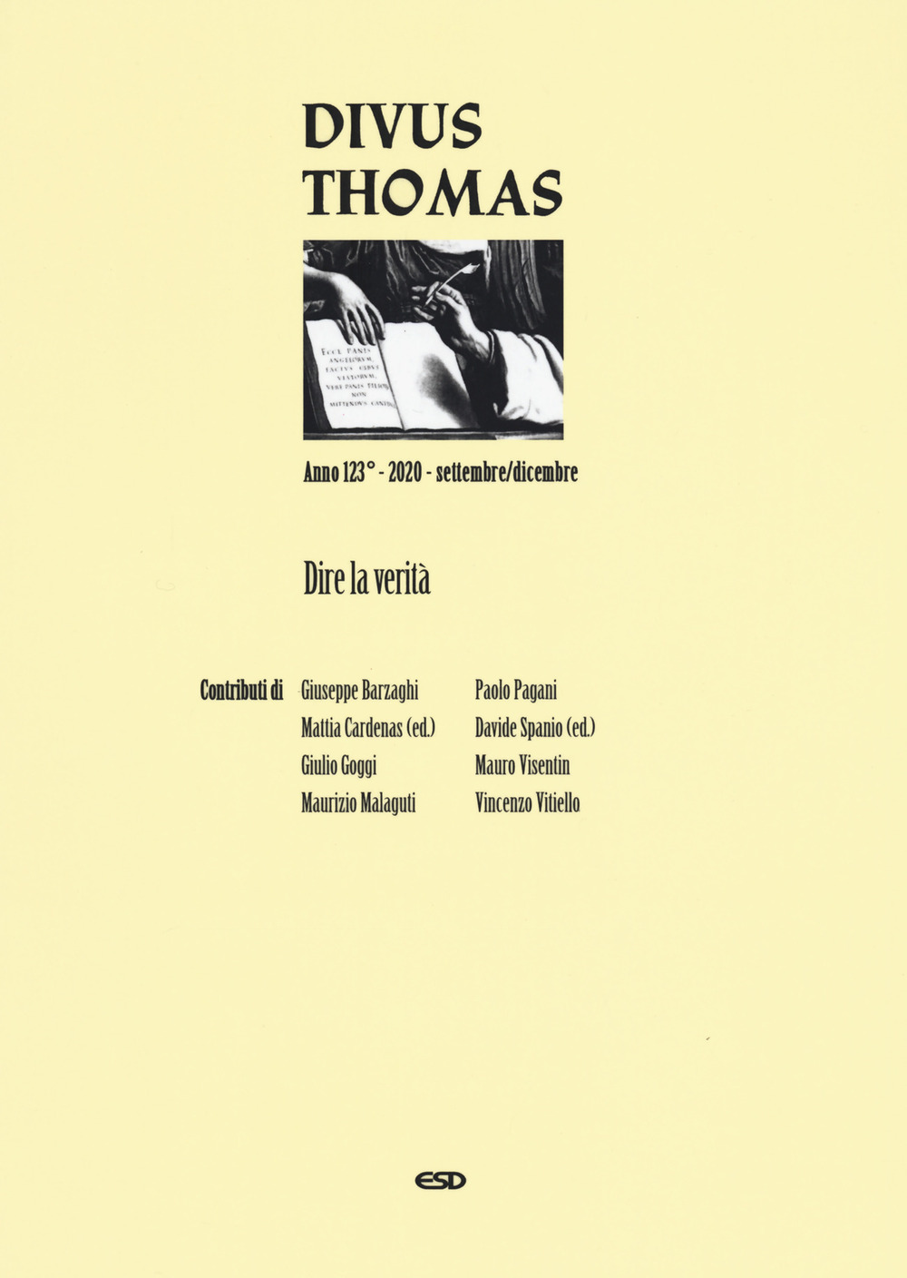 Divus Thomas (2020). Vol. 3: Dire la verità