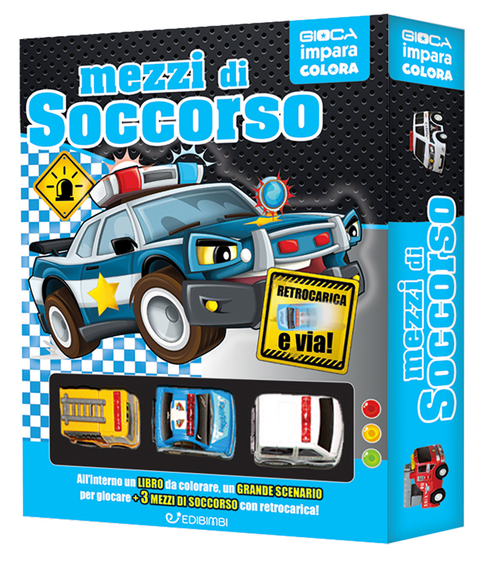 Mezzi di soccorso. Ediz. illustrata. Con 3 macchinine