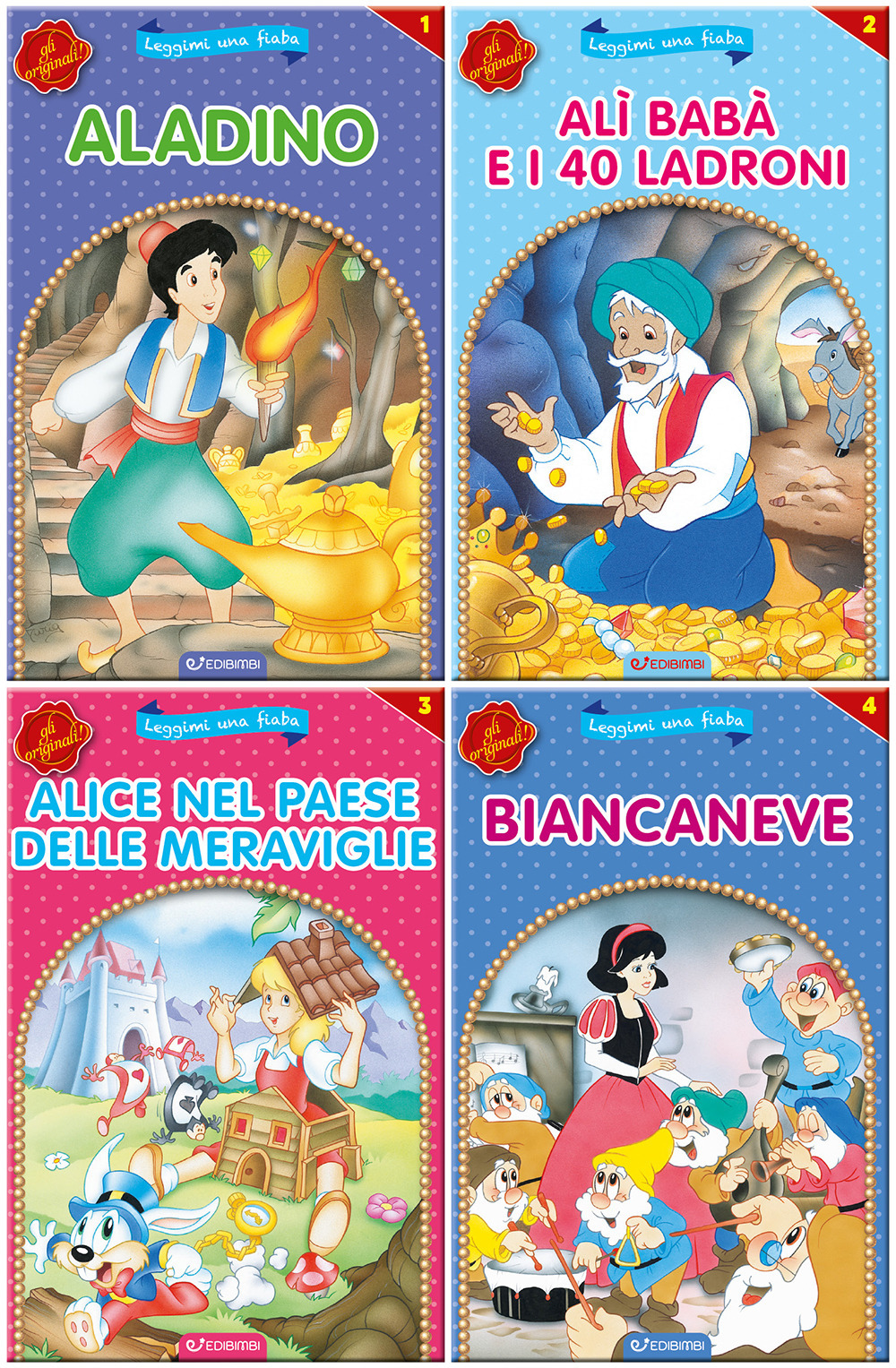 Aladino-Alì Babà e i 40 ladroni-Alice nel paese delle meraviglie-Biancaneve. Leggimi una fiaba. Ediz. illustrata