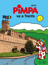 Copertina PIMPA VA A TRENTO. EDIZ. A COLORI. CON LIBRO O PACCHETTO DI CARTOLINE 