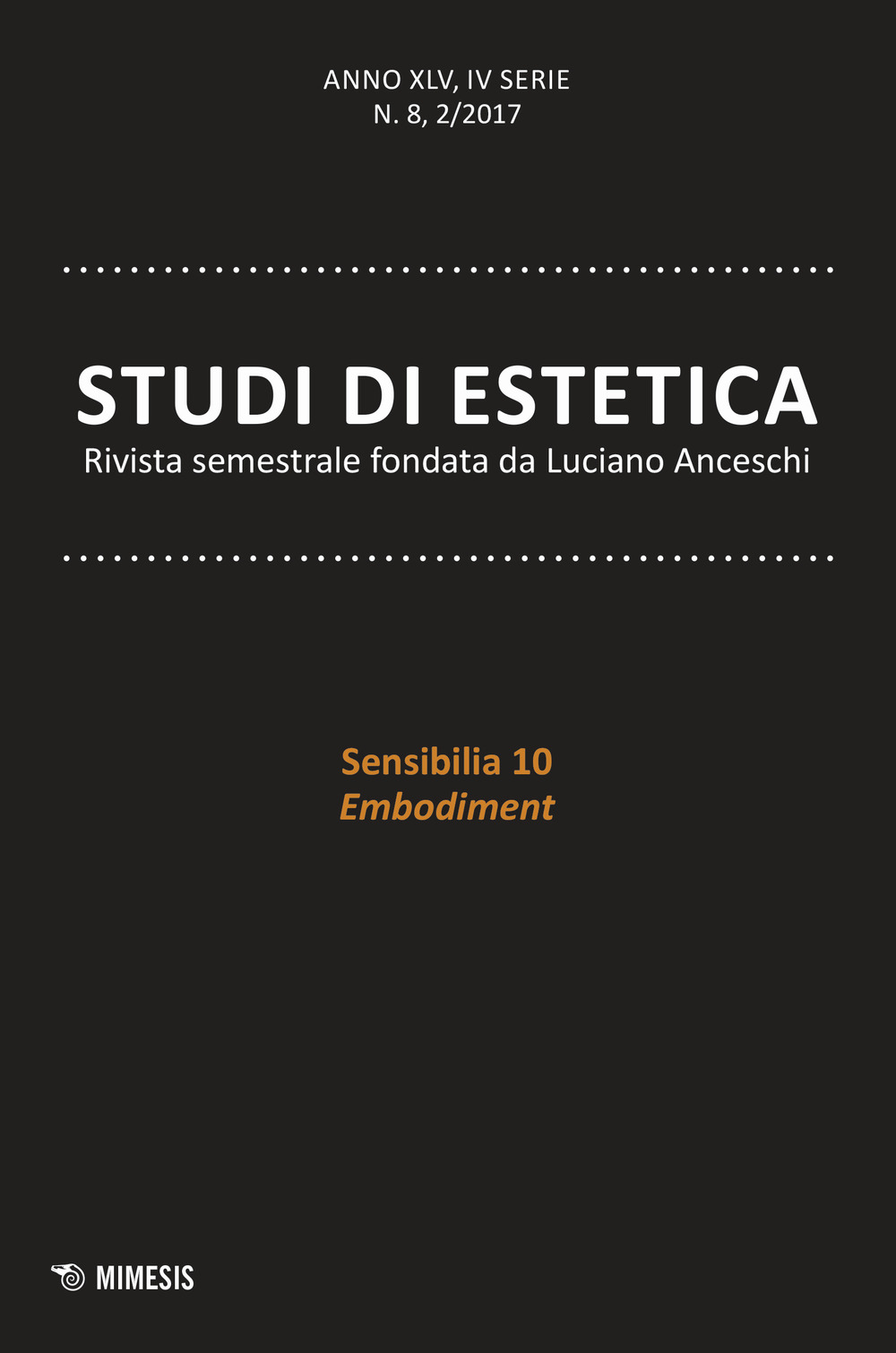 Studi di estetica (2017). Vol. 2: Sensibilia