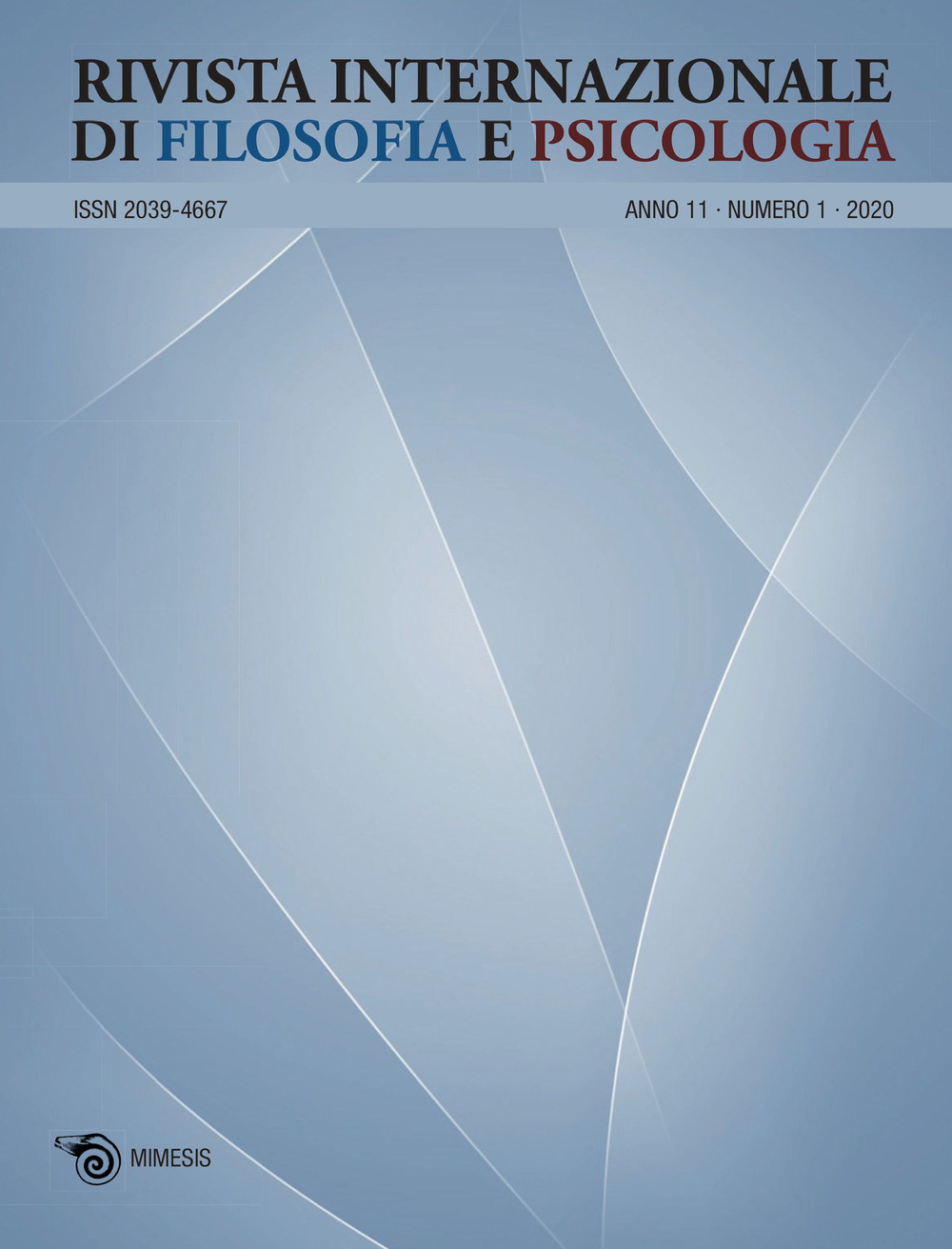 Rivista internazionale di filosofia e psicologia (2020). Vol. 1