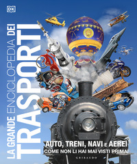 Copertina GRANDE ENCICLOPEDIA DEI TRASPORTI. AUTO, TRENI, NAVI E AEREI COME NON LI HAI MAI VISTI PRIMA (LA) 