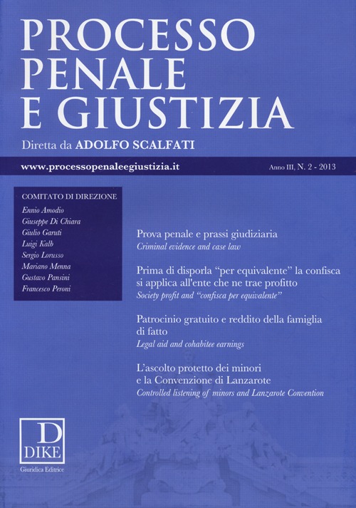 Processo penale e giustizia (2013). Vol. 2