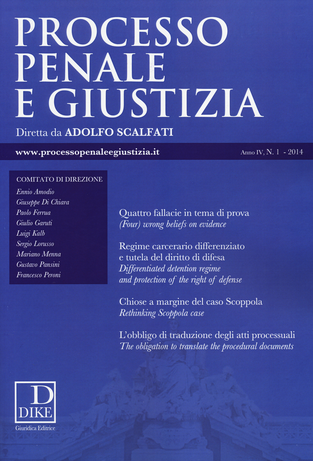 Processo penale e giustizia (2014). Vol. 1