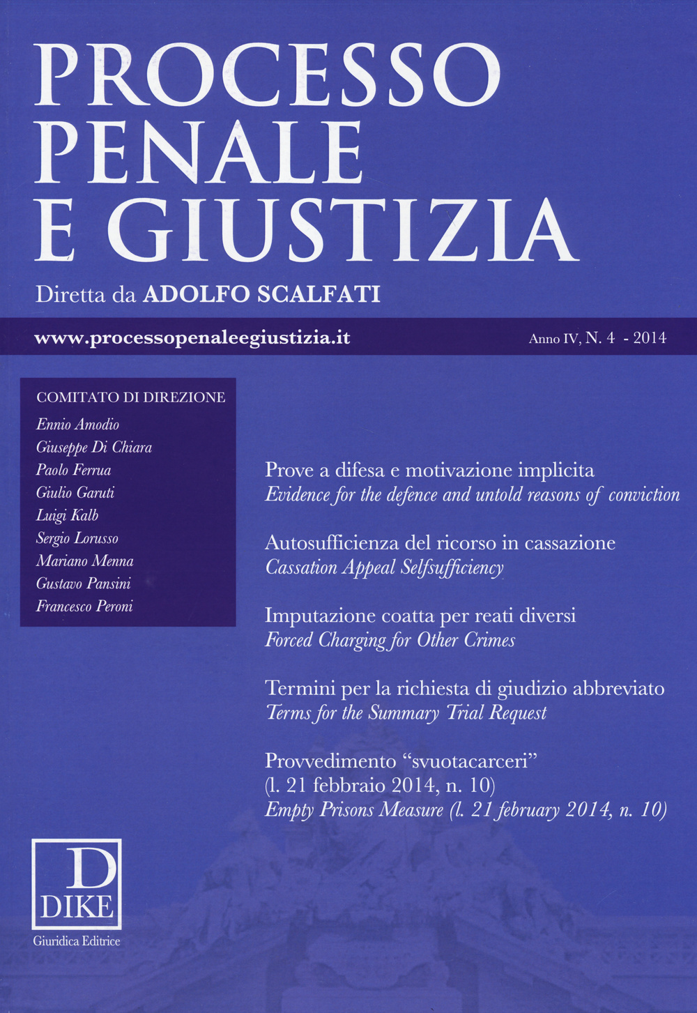 Processo penale e giustizia (2014). Vol. 4