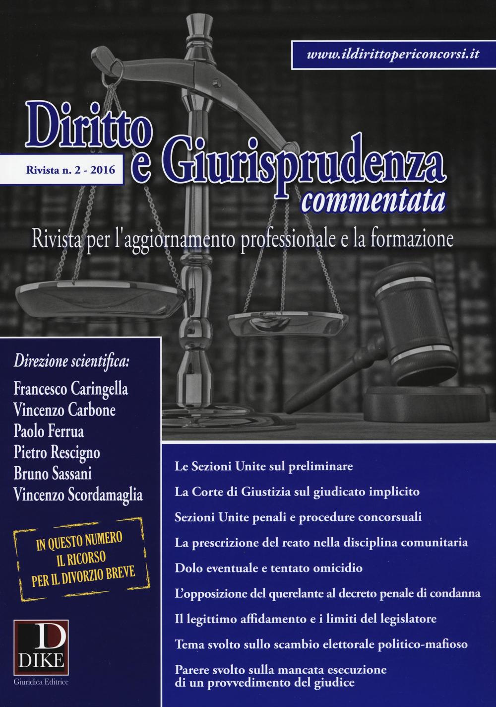 Diritto e giurisprudenza commentata (2016). Vol. 2