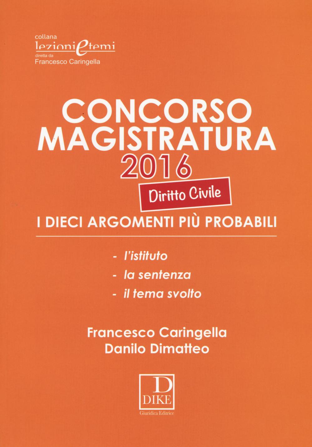 Concorso magistratura 2016. I 10 argomenti più probabili di diritto civile