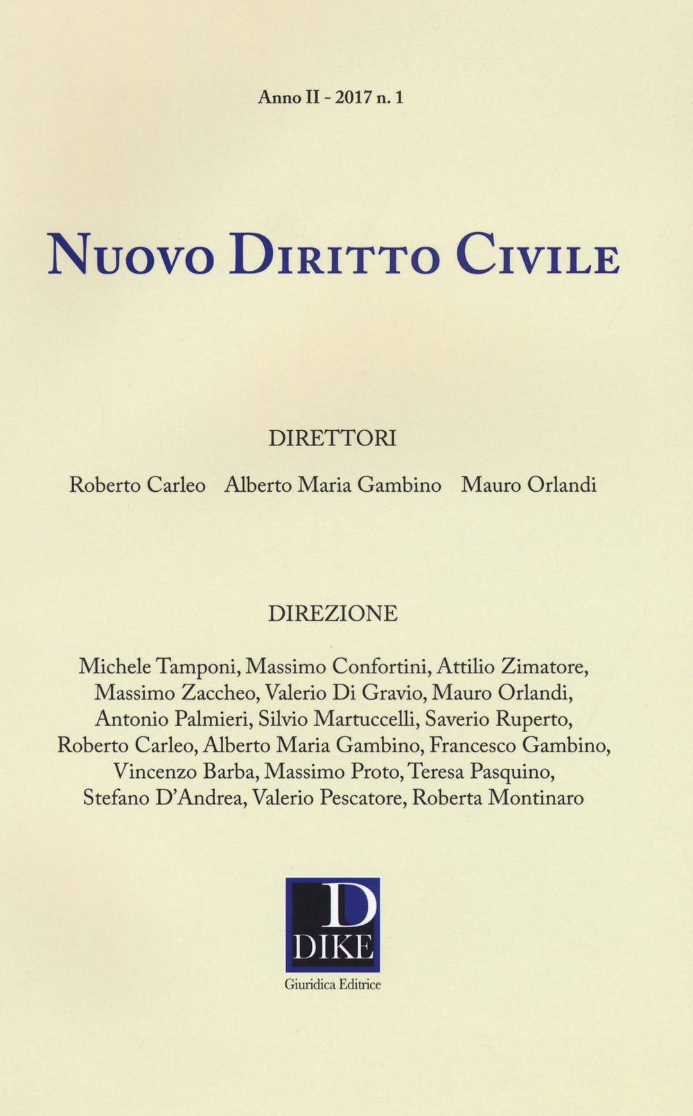 Nuovo diritto civile (2017). Vol. 1