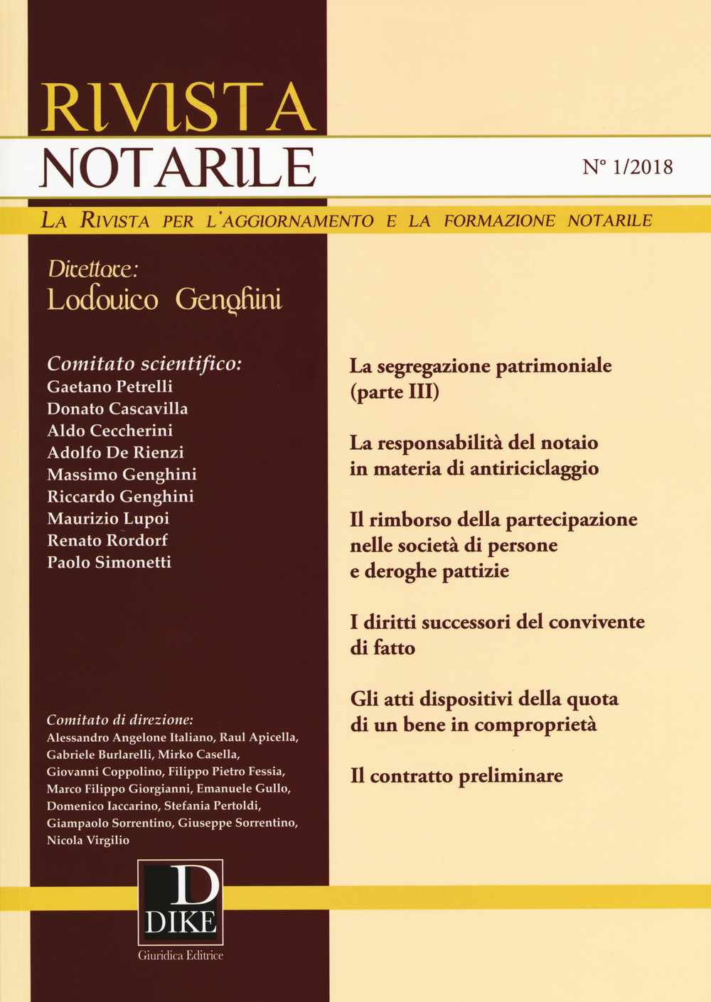 Rivista notarile (2018). Vol. 1