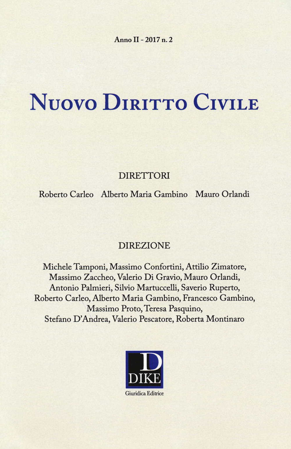 Nuovo diritto civile (2017). Vol. 2