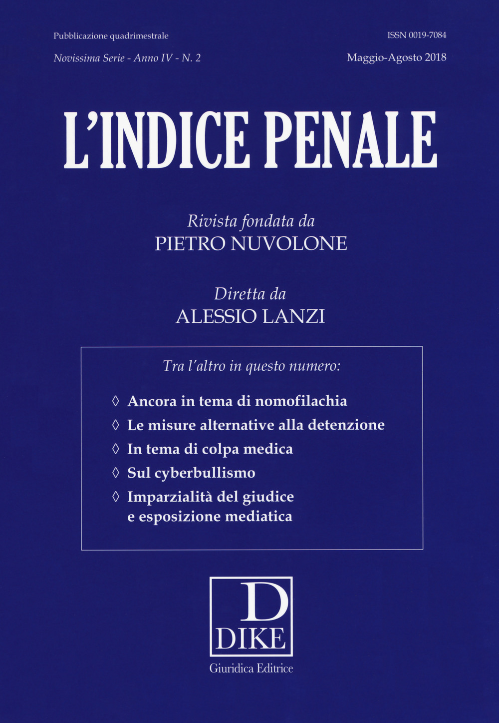 L'indice penale (2018). Vol. 2