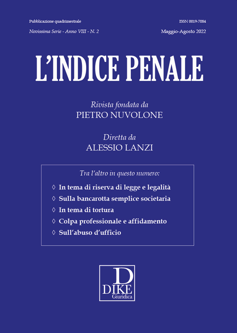 L'indice penale (2022). Vol. 2