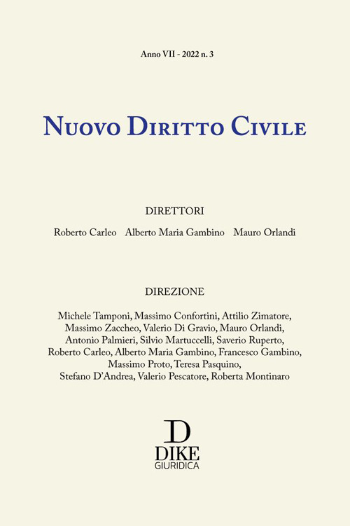 Nuovo diritto civile (2022). Vol. 3