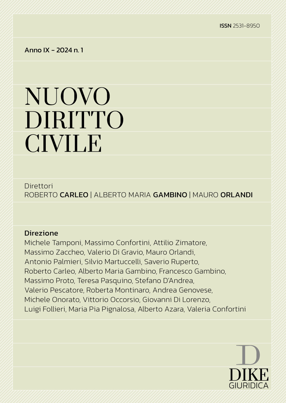 Nuovo diritto civile (2024). Vol. 1