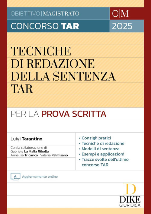 Tecniche di redazione della sentenza TAR. Con aggiornamento online