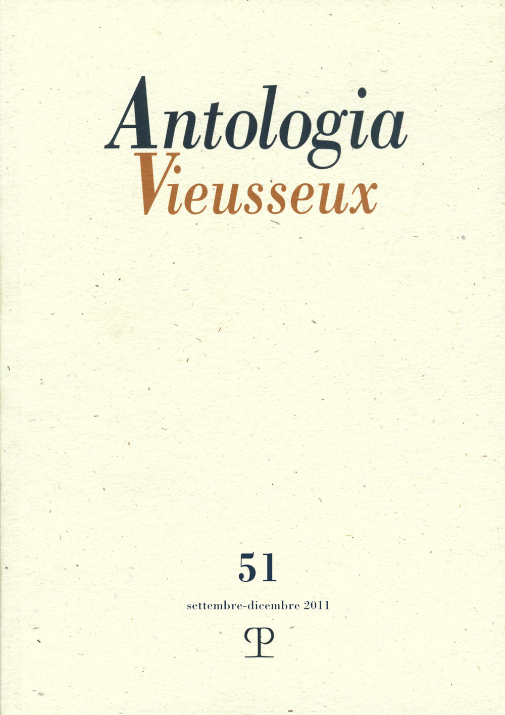 Antologia Vieusseux (2011). Vol. 51