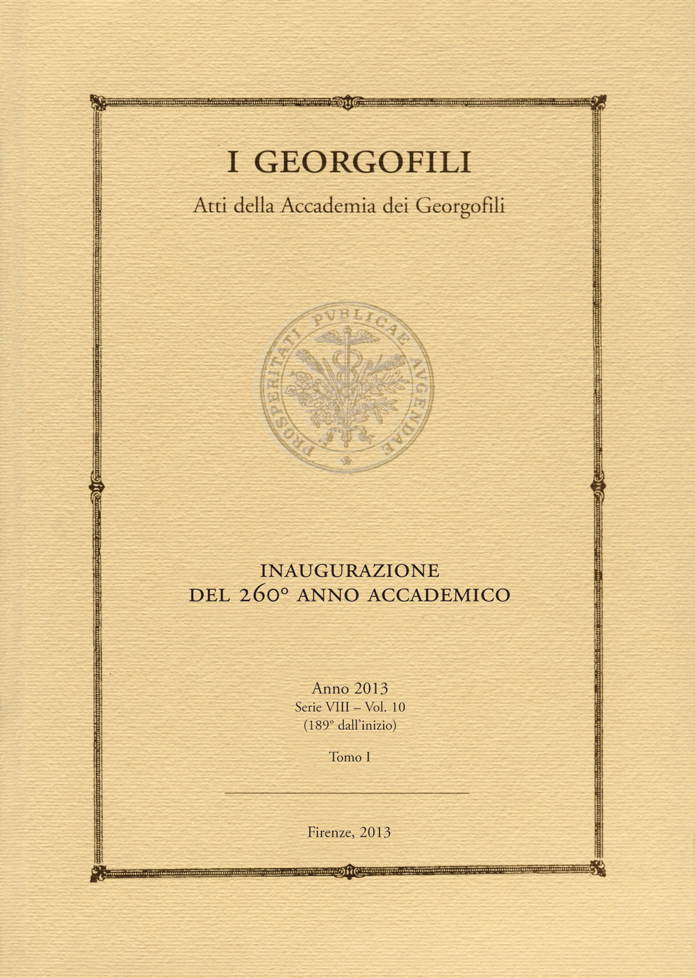 I Georgofili. Atti della Accademia dei Georgofili. Vol. 10/1