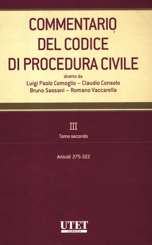 Commentario del codice di procedura civile. Vol. 3/2: Articoli 275-322