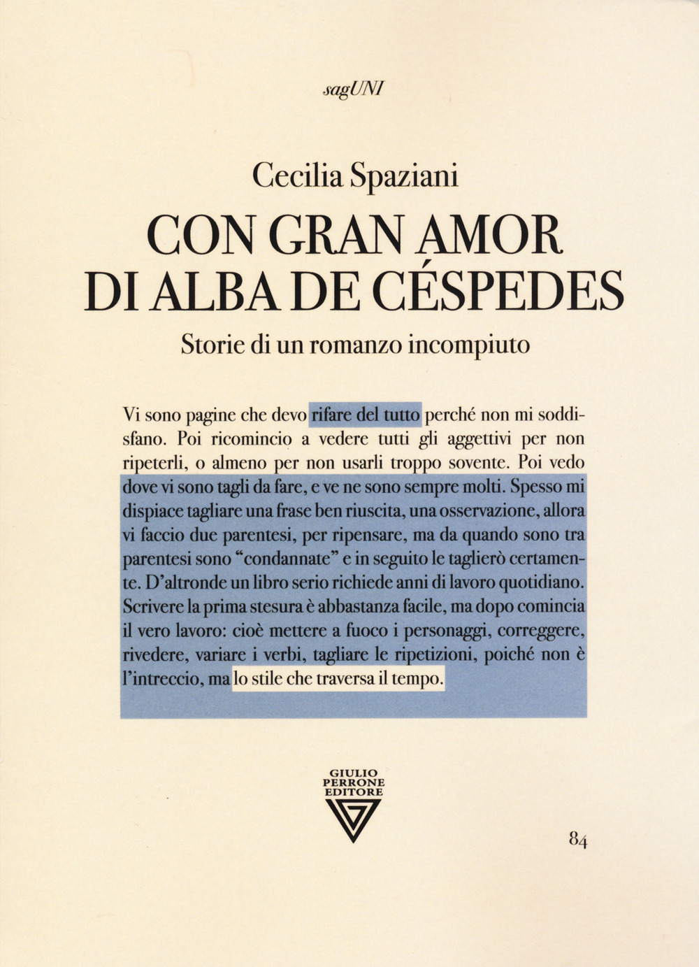 «Con gran amor» di Alba de Céspedes. Storie di un romanzo