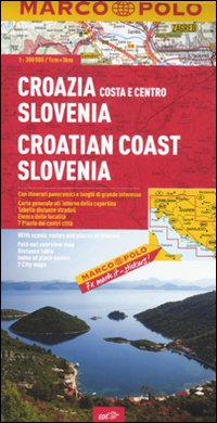 Croazia costa e centro, Slovenia 1:300.000. Ediz. multilingue