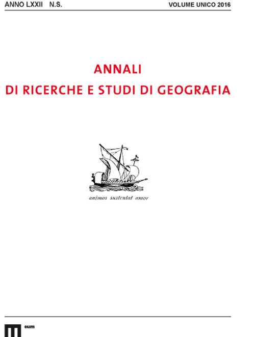 Annali di ricerche e studi di geografia. Nuova serie (2016)