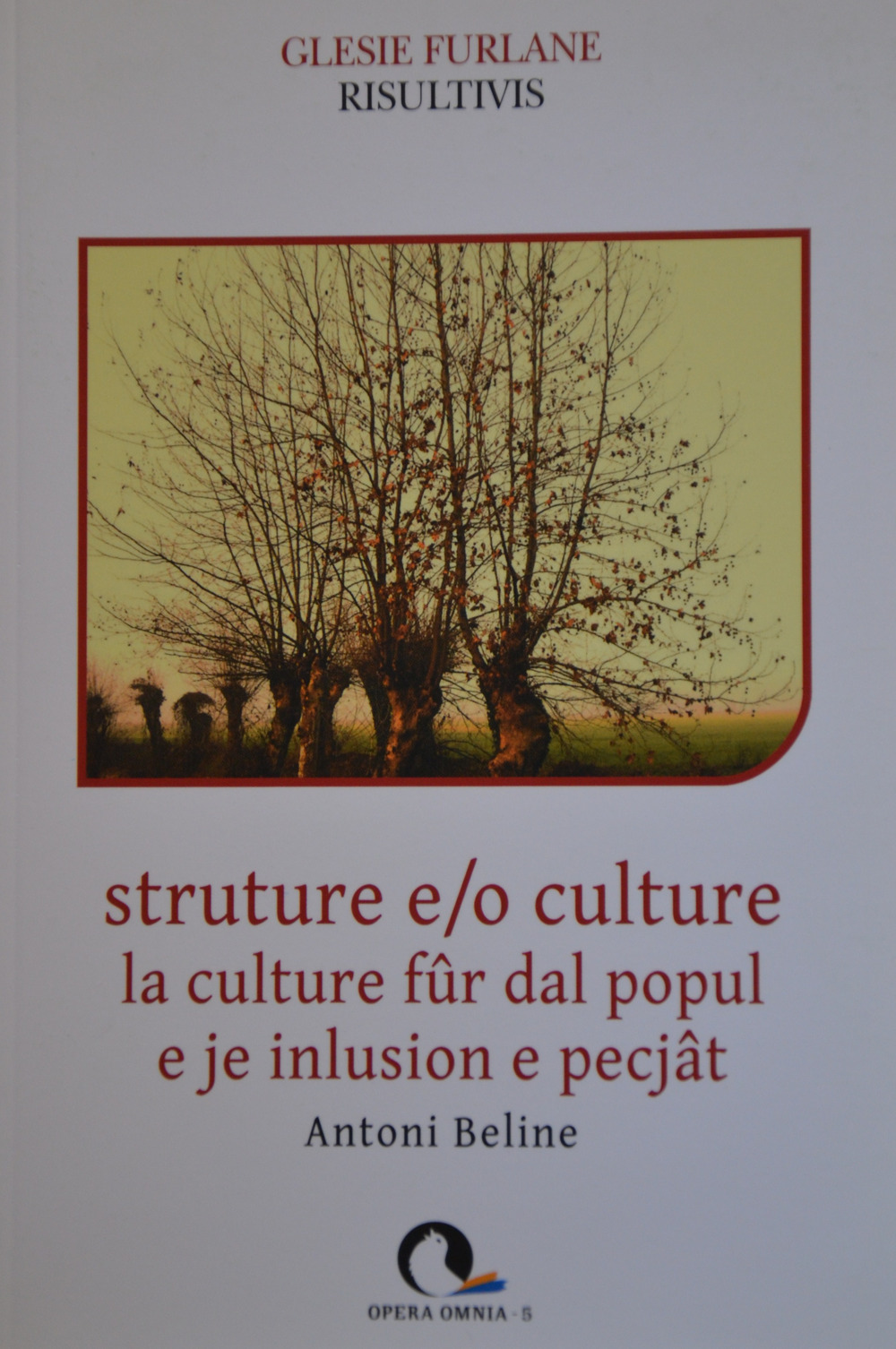 Strutture e/o culture. La cultura fûr dal popul e je inlusion e pecjât. Testo friulano e italiano