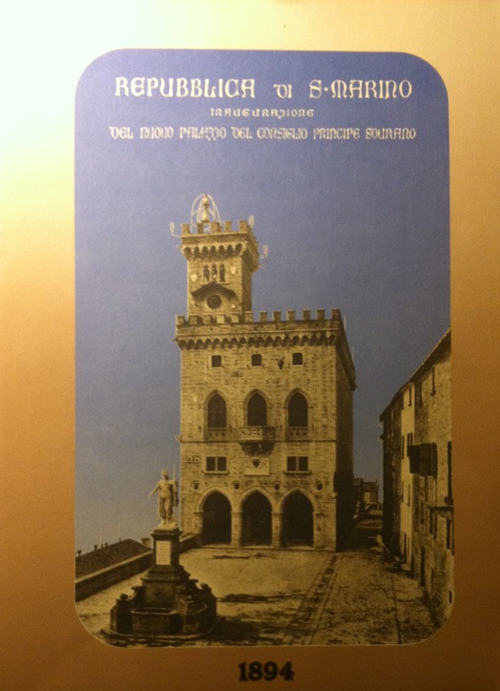 Inaugurazione del nuovo palazzo del consiglio principe e sovrano. 1894 Repubblica di San Marino