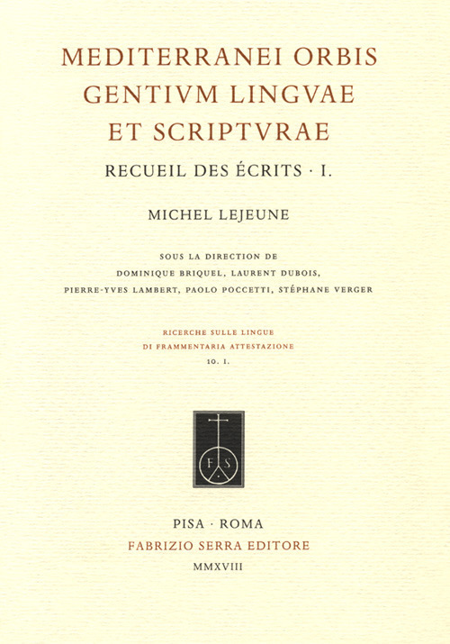 Mediterranei orbis gentium linguae et scripturae. Recueil des écrits. Vol. 1-4