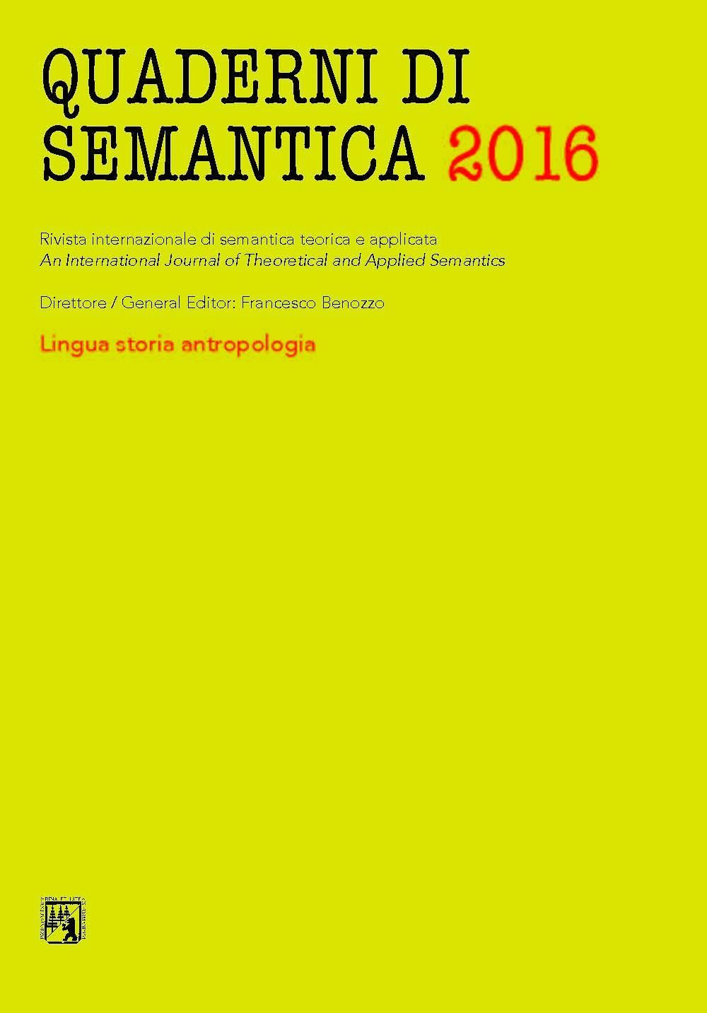 Quaderni di sematica. Nuova serie (2016). Ediz. multilingue. Vol. 2