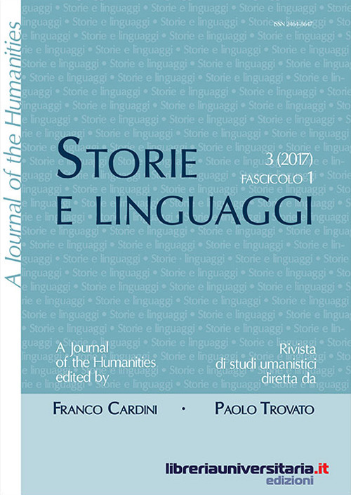 Storie e linguaggi. Rivista di studi umanistici. Ediz. italiana e inglese (2017). Vol. 3/1